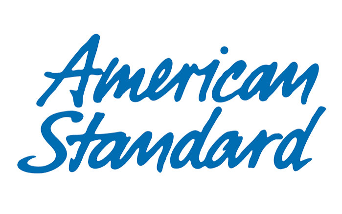American Standard logo in blue script text, one of the brands we service.